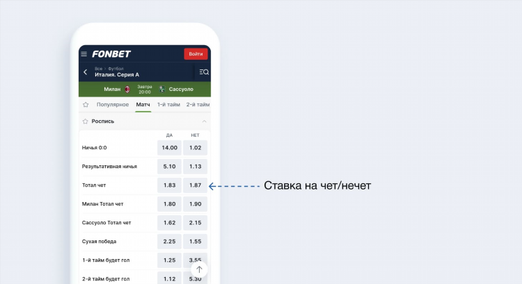 Ставка чет нечет в футболе