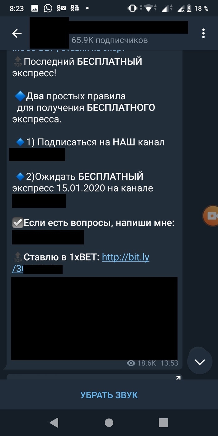 Телеграмм каналы со ставками